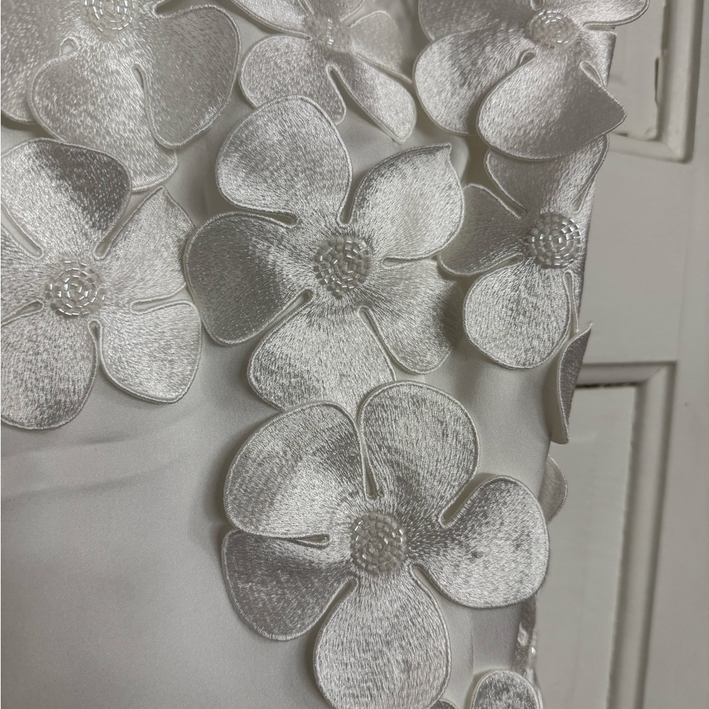 JW PEI White Strapless Dress with Elegant Silhouette - Picture 9 of 11